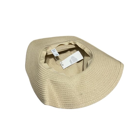 Janie & Jack Floral Summer Straw Hat Sz 6-8 Girls Wide Rim - Picture 5 of 7